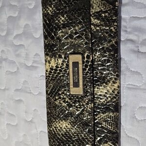 Kenneth Cole Reaction Black and Cream Snakeskin Wallet